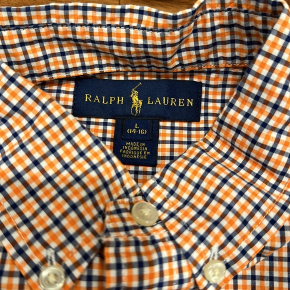Boys Large Polo by Ralph Lauren Button Up Shirt. - Picture 2 of 5